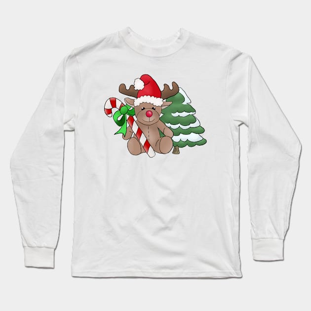 Elch mit Zuckerstange Long Sleeve T-Shirt by Blumchen